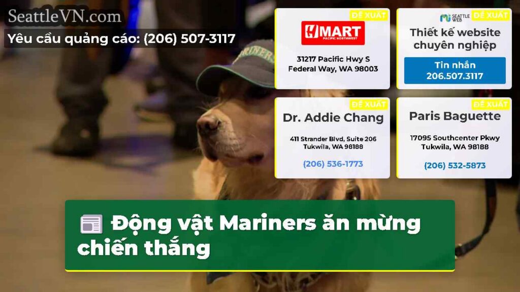 Động vật Mariners ăn mừng chiến thắng