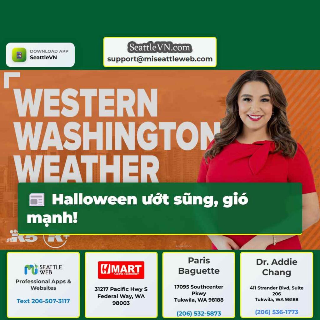 Halloween ướt sũng, gió mạnh!