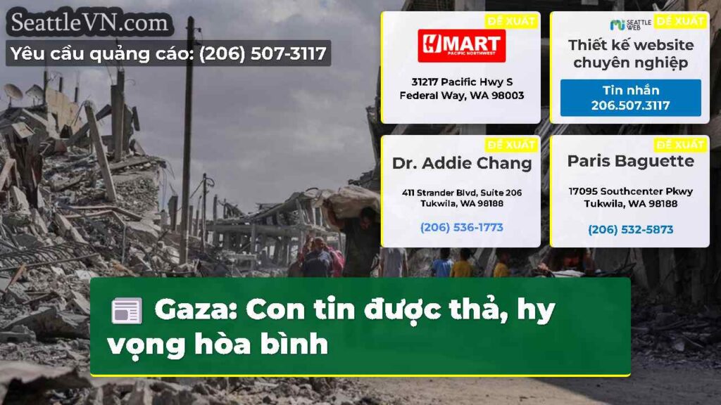 Gaza: Con tin được thả, hy vọng hòa bình