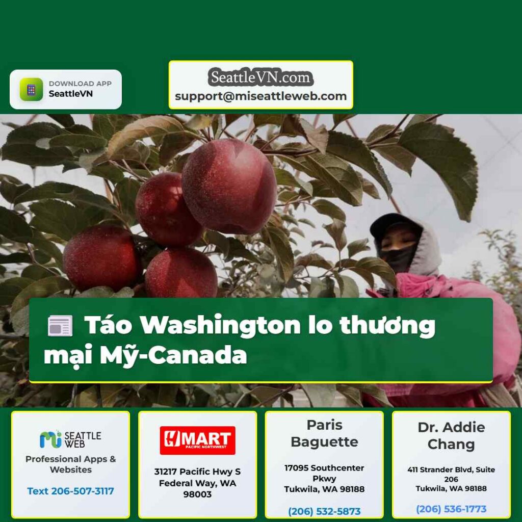 Táo Washington lo thương mại Mỹ-Canada