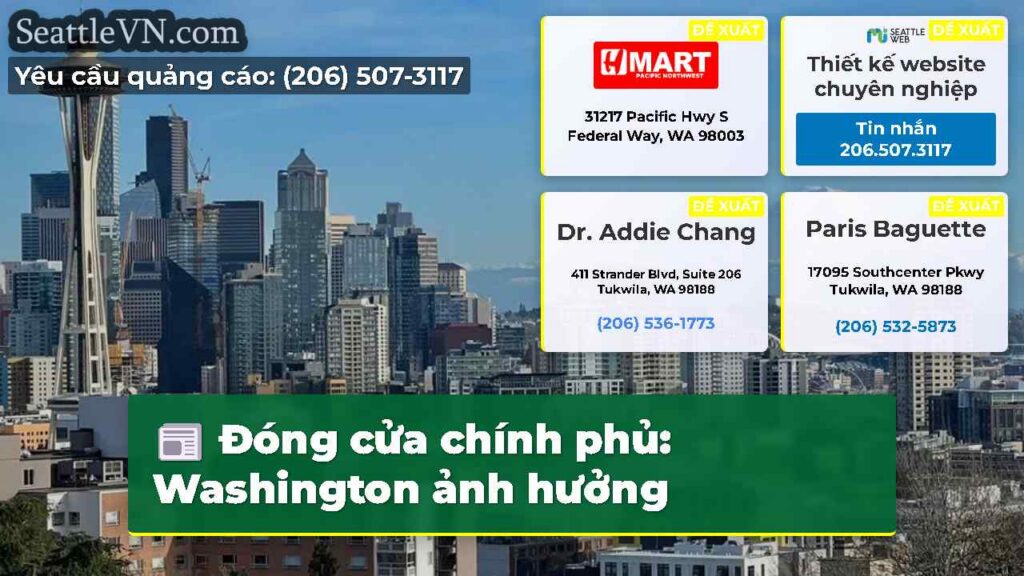 Đóng cửa chính phủ: Washington ảnh hưởng