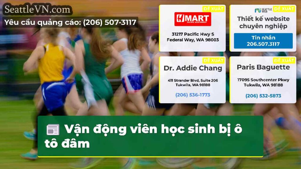 Vận động viên học sinh bị ô tô đâm