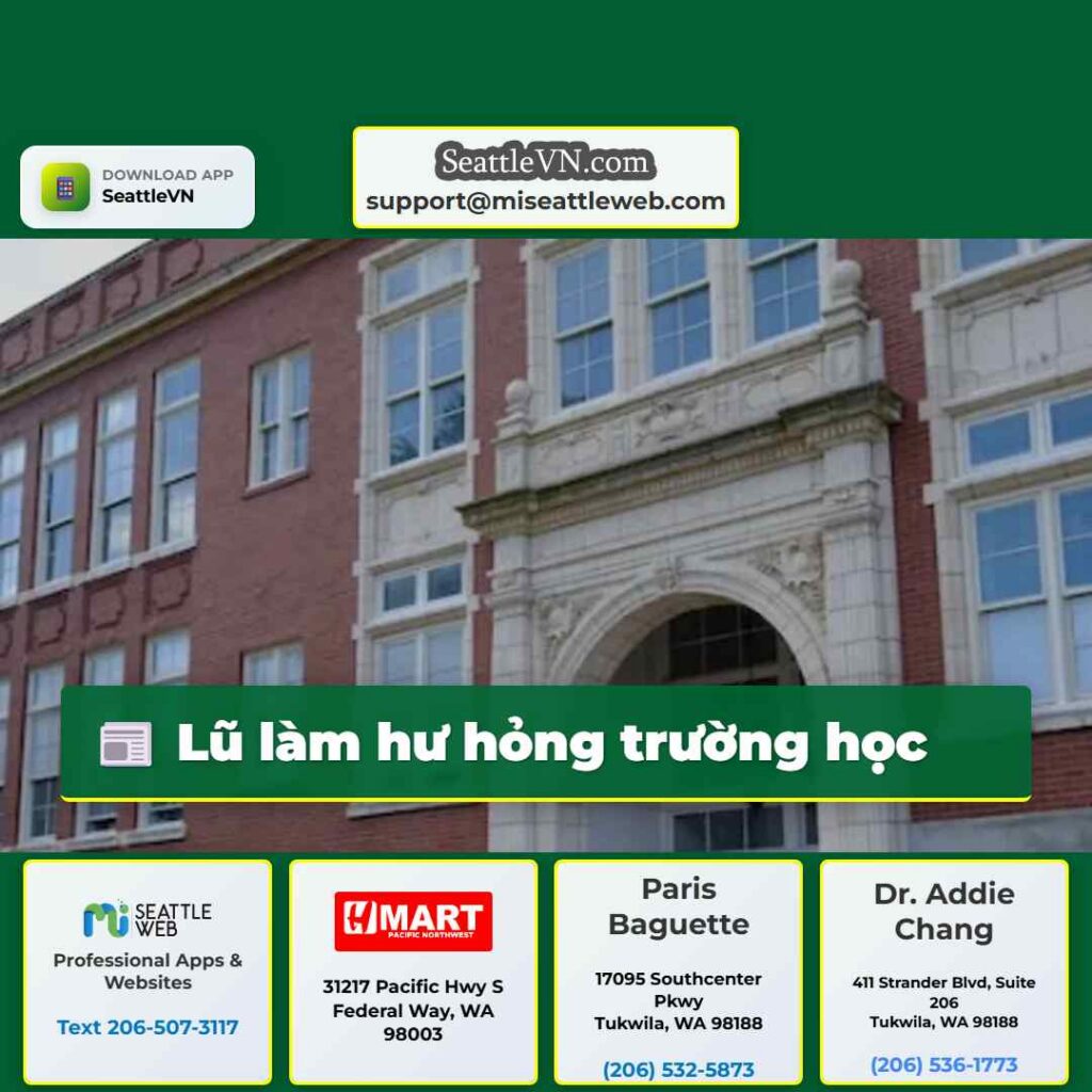 Lũ làm hư hỏng trường học
