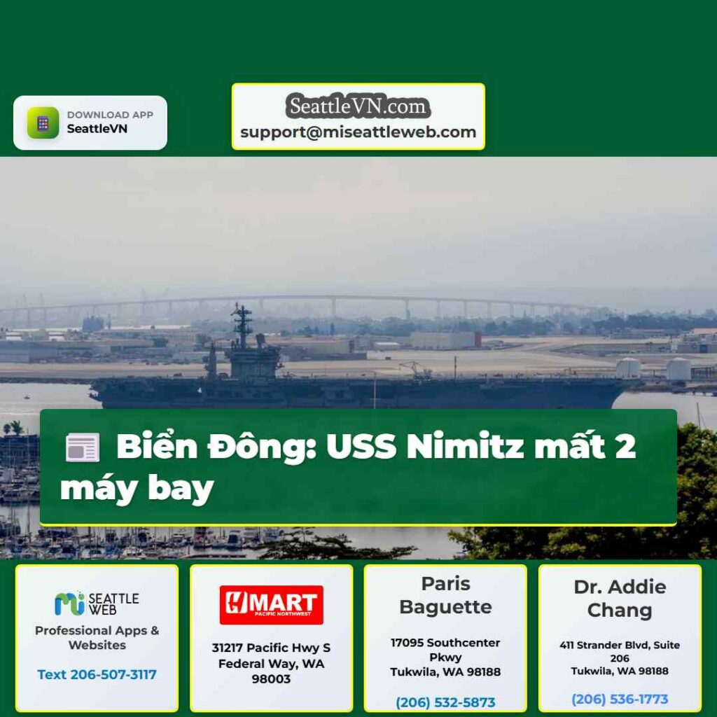 Biển Đông: USS Nimitz mất 2 máy bay