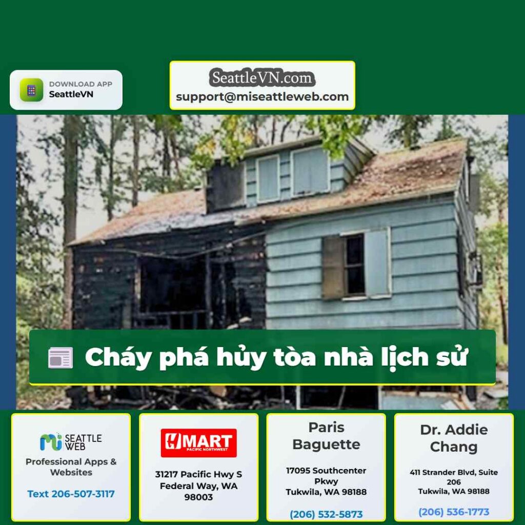 Cháy phá hủy tòa nhà lịch sử