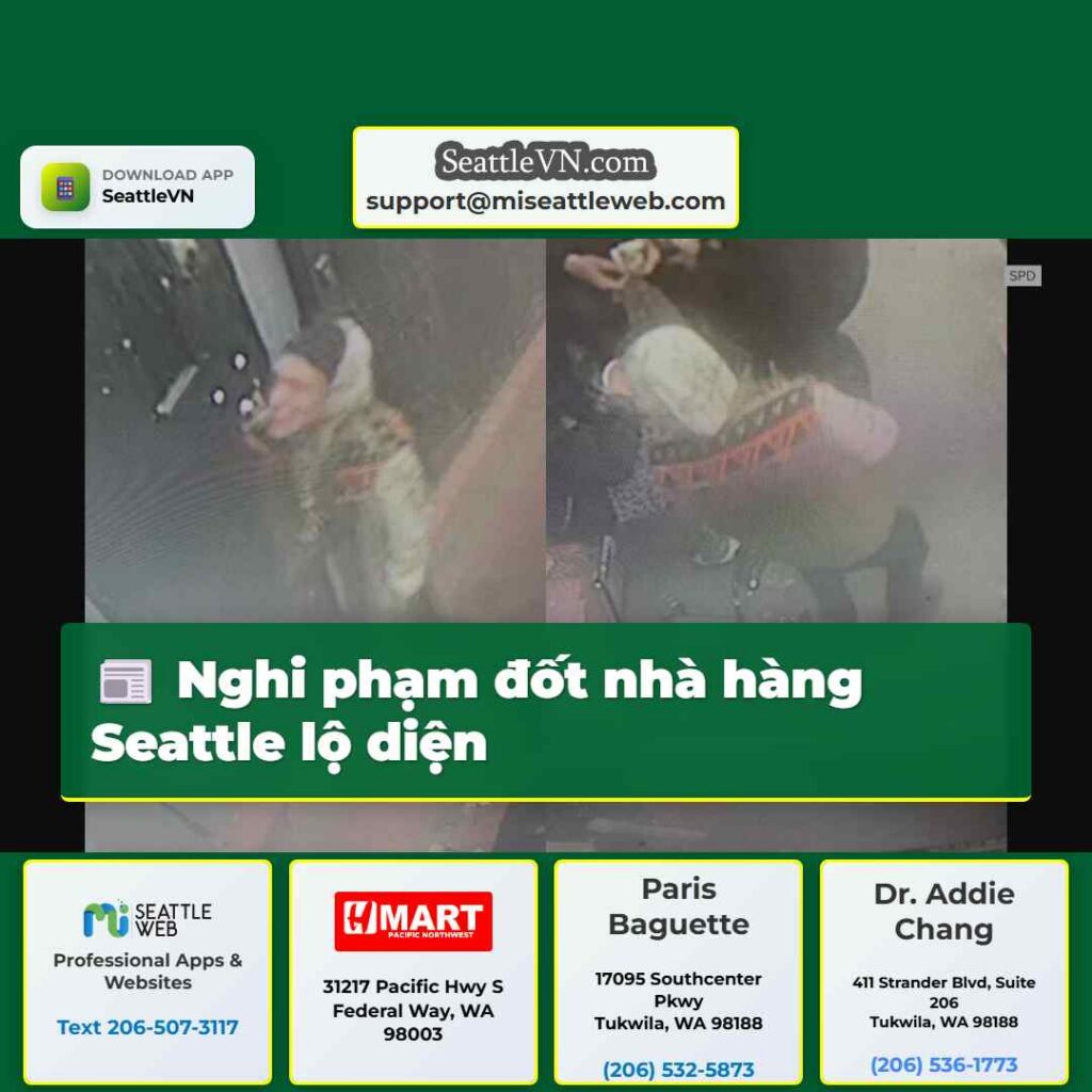Nghi phạm đốt nhà hàng Seattle lộ diện