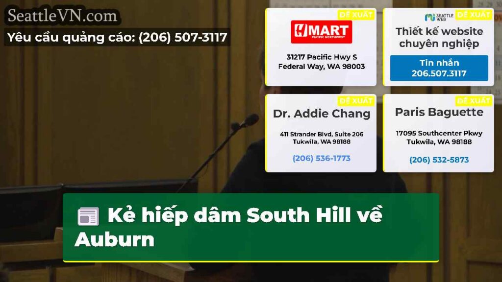 Kẻ hiếp dâm South Hill về Auburn