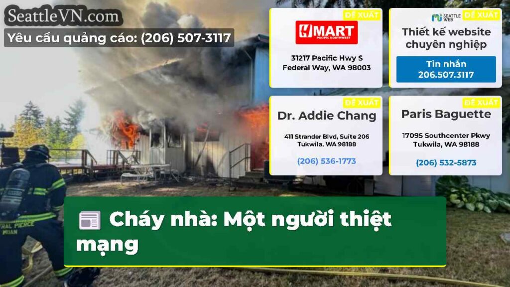 Cháy nhà: Một người thiệt mạng