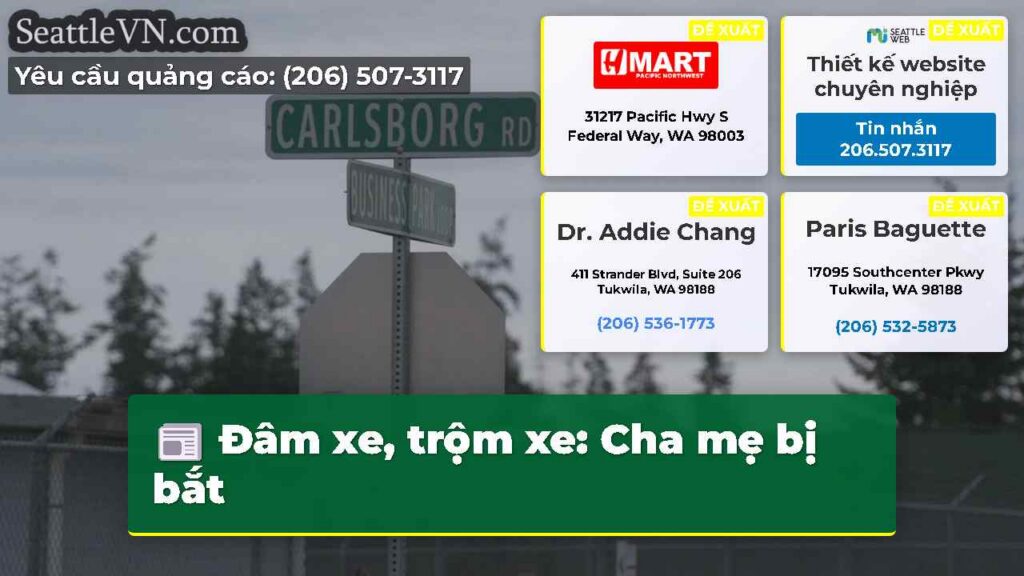 Đâm xe, trộm xe: Cha mẹ bị bắt