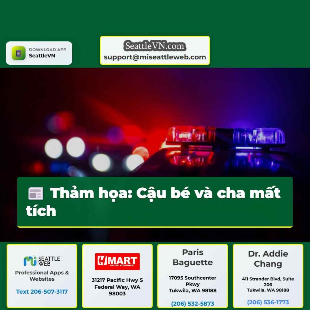 Thảm họa: Cậu bé và cha mất tích