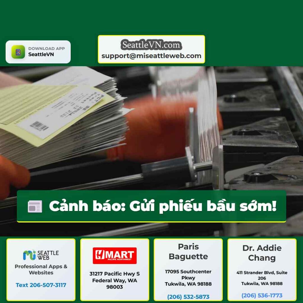 Cảnh báo: Gửi phiếu bầu sớm!