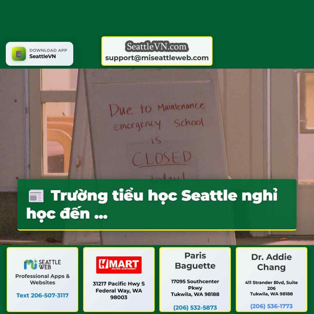 Trường tiểu học Seattle nghỉ học đến ...