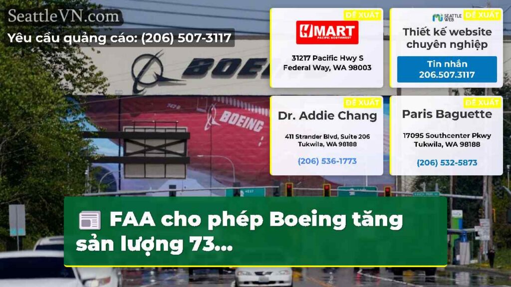FAA cho phép Boeing tăng sản lượng 73...