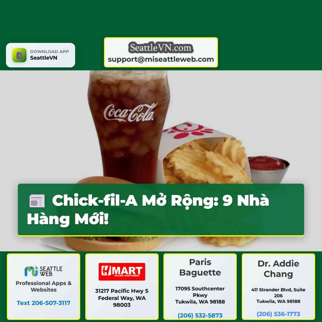 Chick-fil-A Mở Rộng: 9 Nhà Hàng Mới!