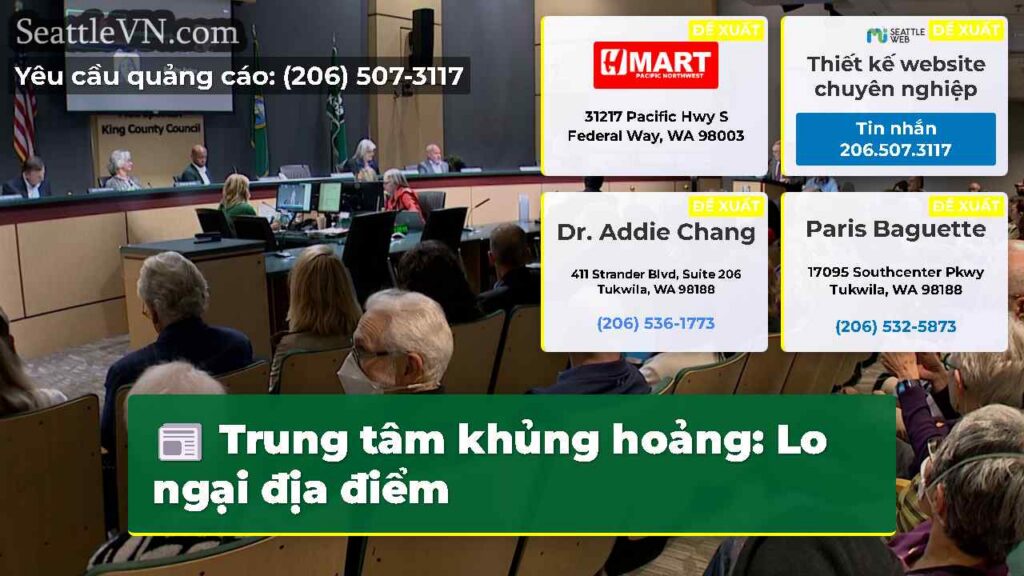 Trung tâm khủng hoảng: Lo ngại địa điểm