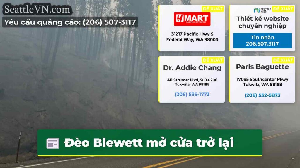 Đèo Blewett mở cửa trở lại