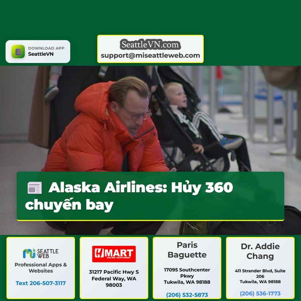 Alaska Airlines: Hủy 360 chuyến bay