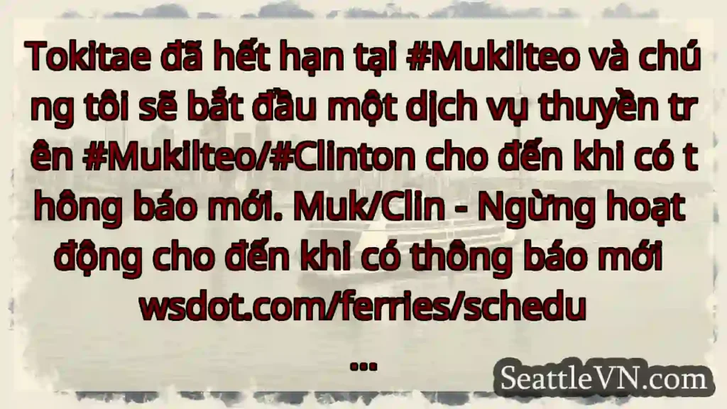 Tokitae đã hết hạn tại #Mukilteo và chúng tôi sẽ