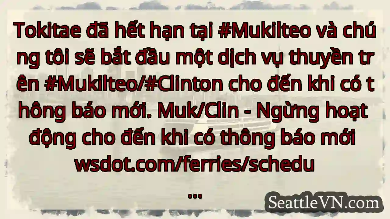 Tokitae đã hết hạn tại #Mukilteo và chúng tôi sẽ