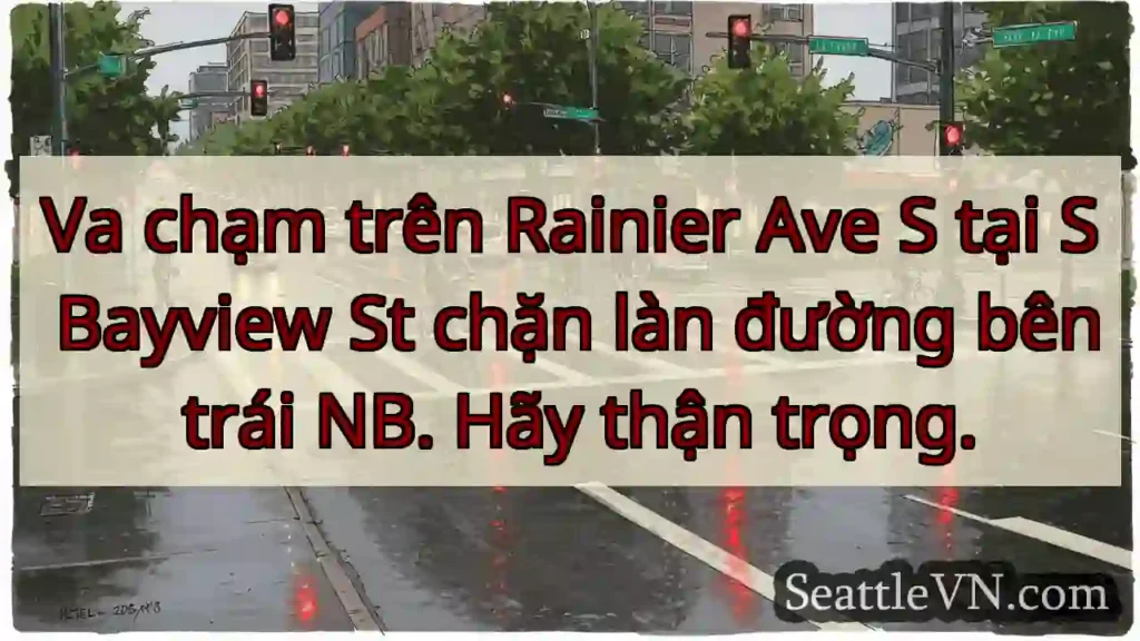 Va chạm trên Rainier Ave S tại S Bayview St chặn