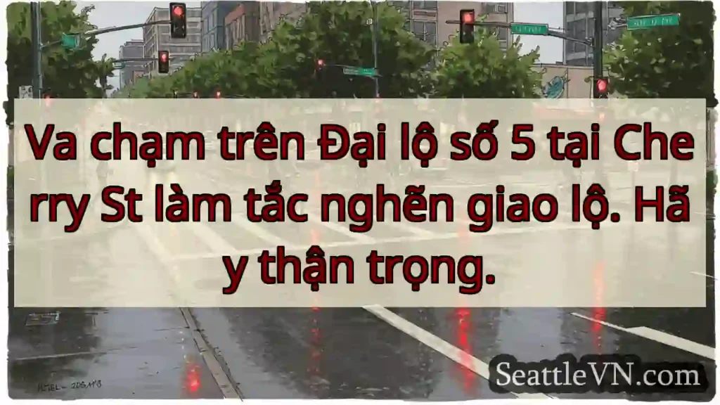 Va chạm trên Đại lộ số 5 tại Cherry St làm tắc