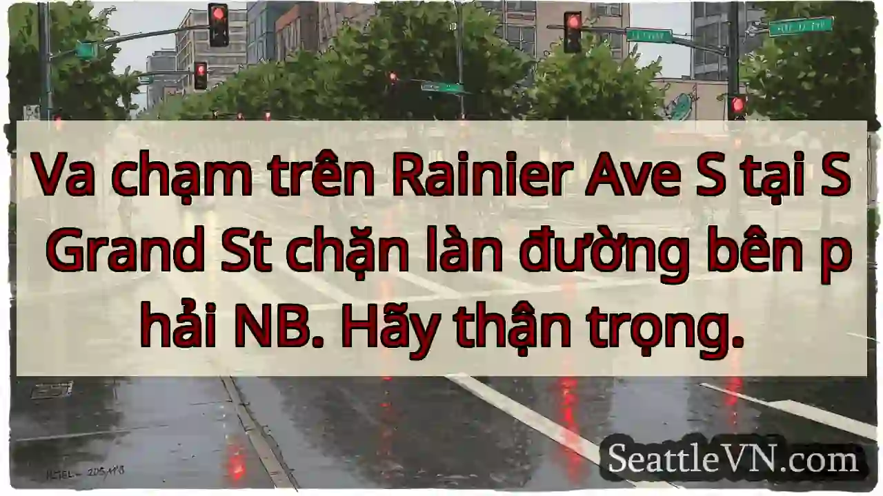 Va chạm trên Rainier Ave S tại S Grand St chặn