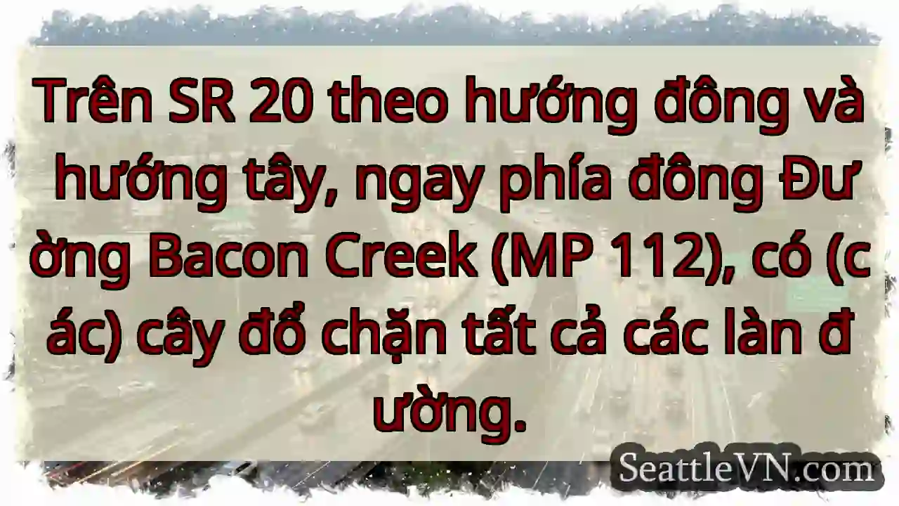 Trên SR 20 theo hướng đông và hướng tây, ngay