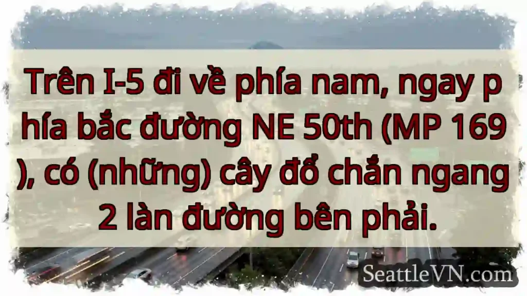 Trên I-5 đi về phía nam, ngay phía bắc đường NE