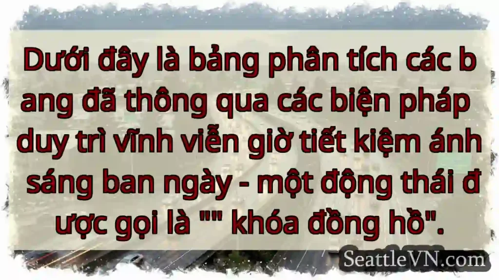 Dưới đây là bảng phân tích các bang đã thông qua