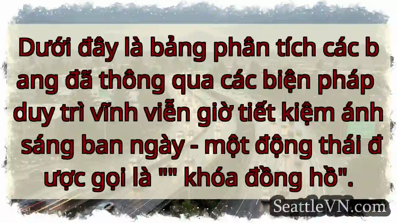 Dưới đây là bảng phân tích các bang đã thông qua