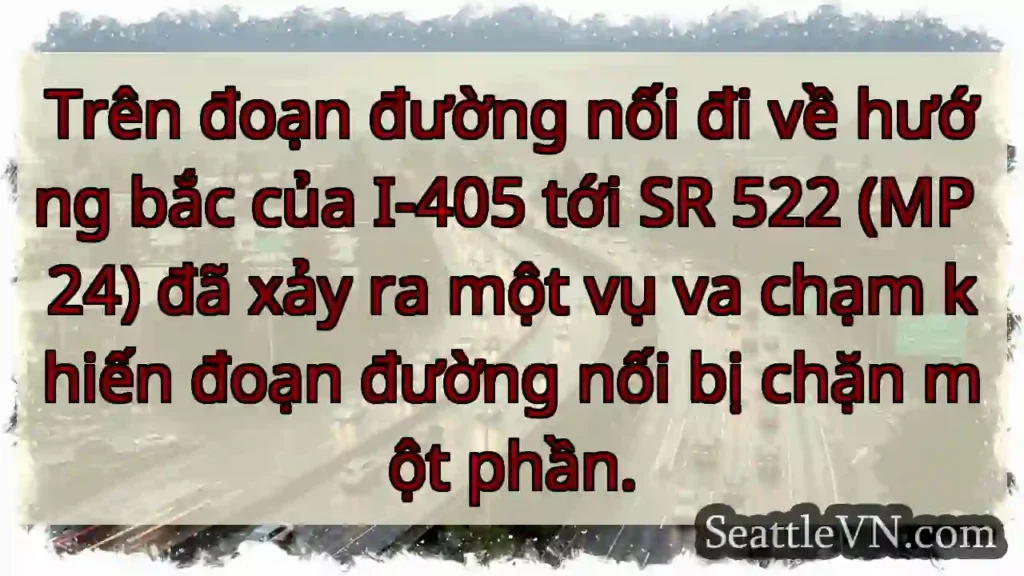 Trên đoạn đường nối đi về hướng bắc của I-405 tới