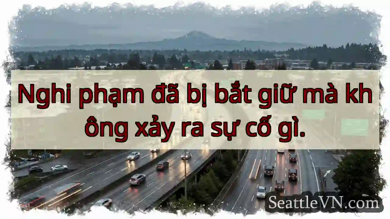 Nghi phạm đã bị bắt giữ mà không xảy ra sự cố gì.