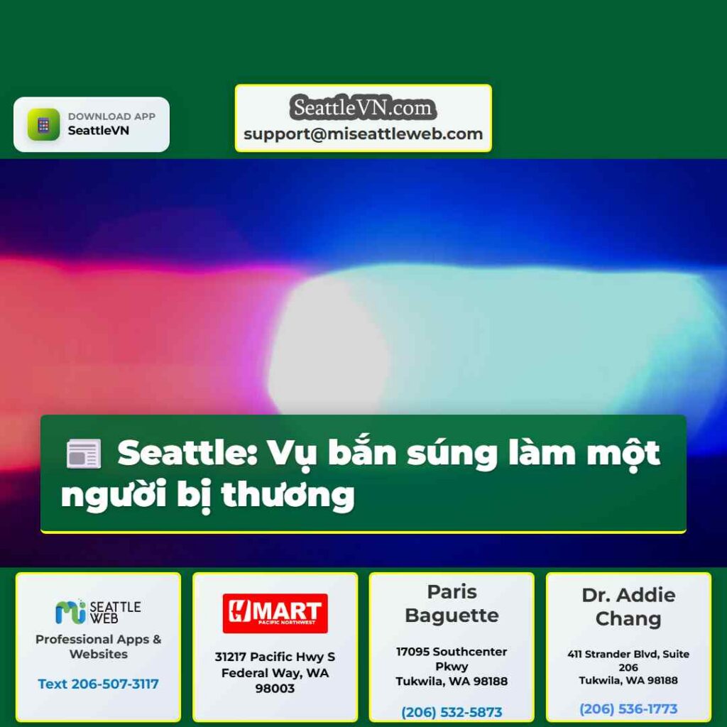 Seattle: Vụ bắn súng làm một người bị thương