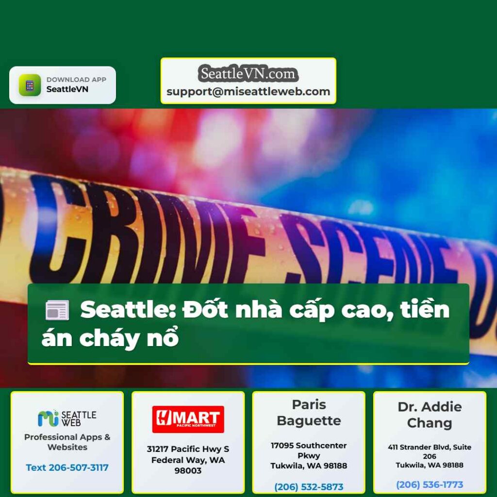 Seattle: Đốt nhà cấp cao, tiền án cháy nổ