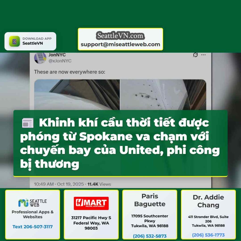 Khinh khí cầu thời tiết được phóng từ Spokane va