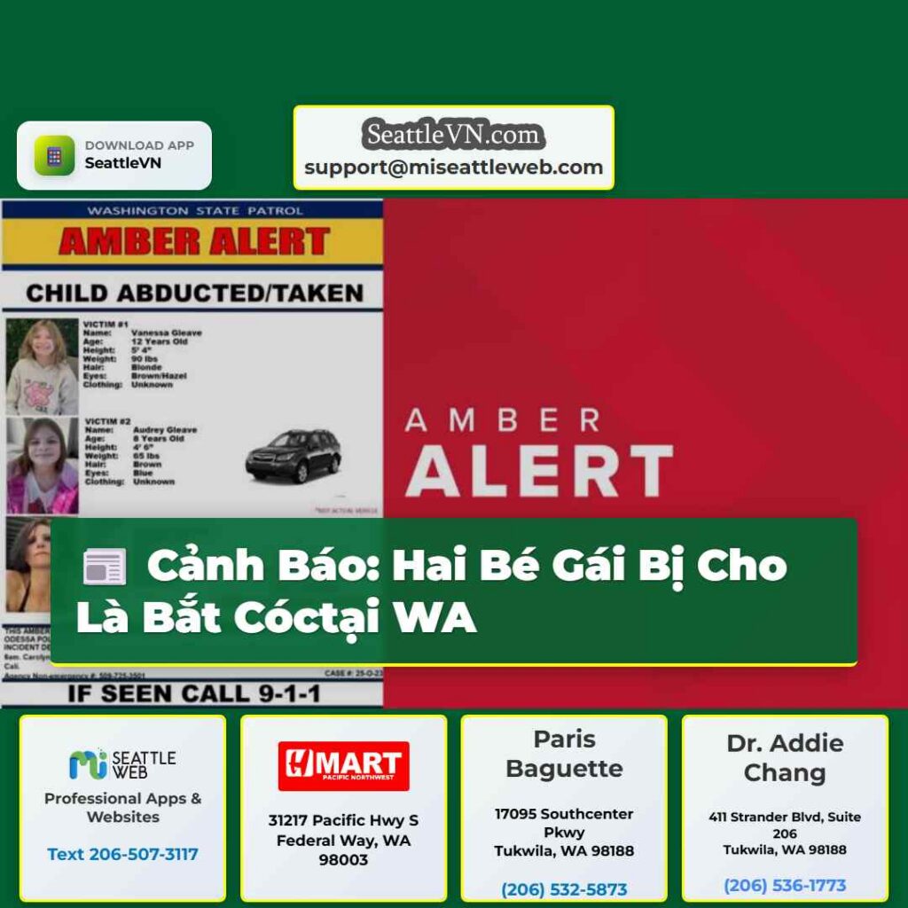 Cảnh Báo: Hai Bé Gái Bị Cho Là Bắt Cóctại WA