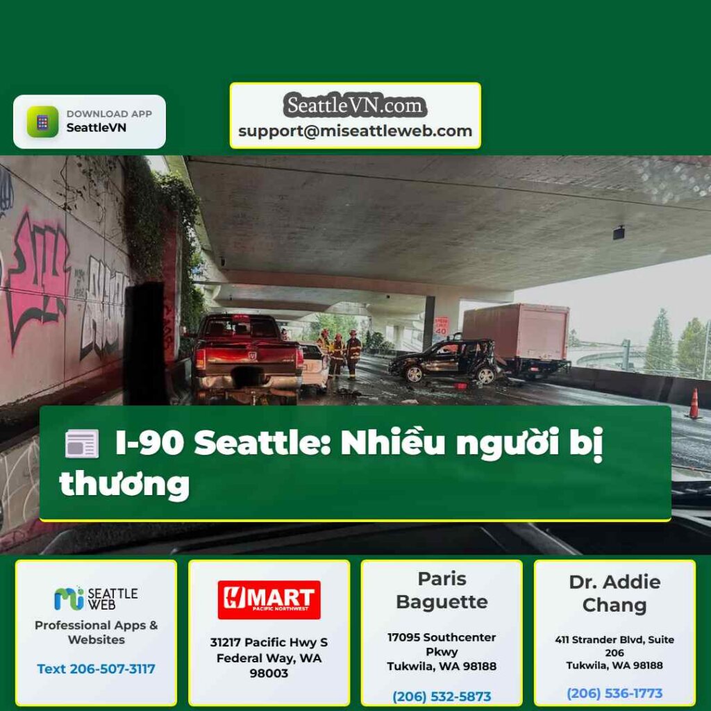 I-90 Seattle: Nhiều người bị thương
