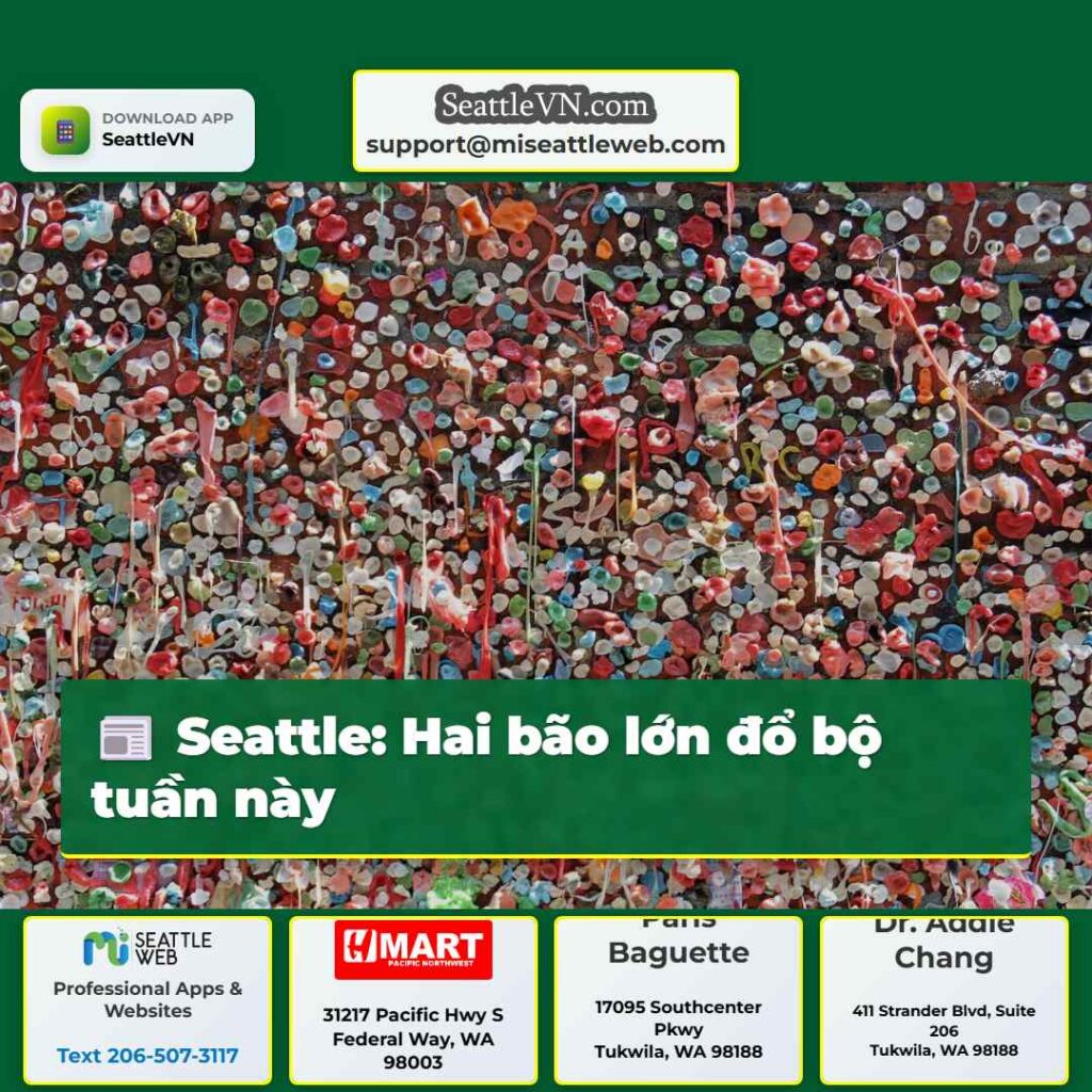 Seattle: Hai bão lớn đổ bộ tuần này