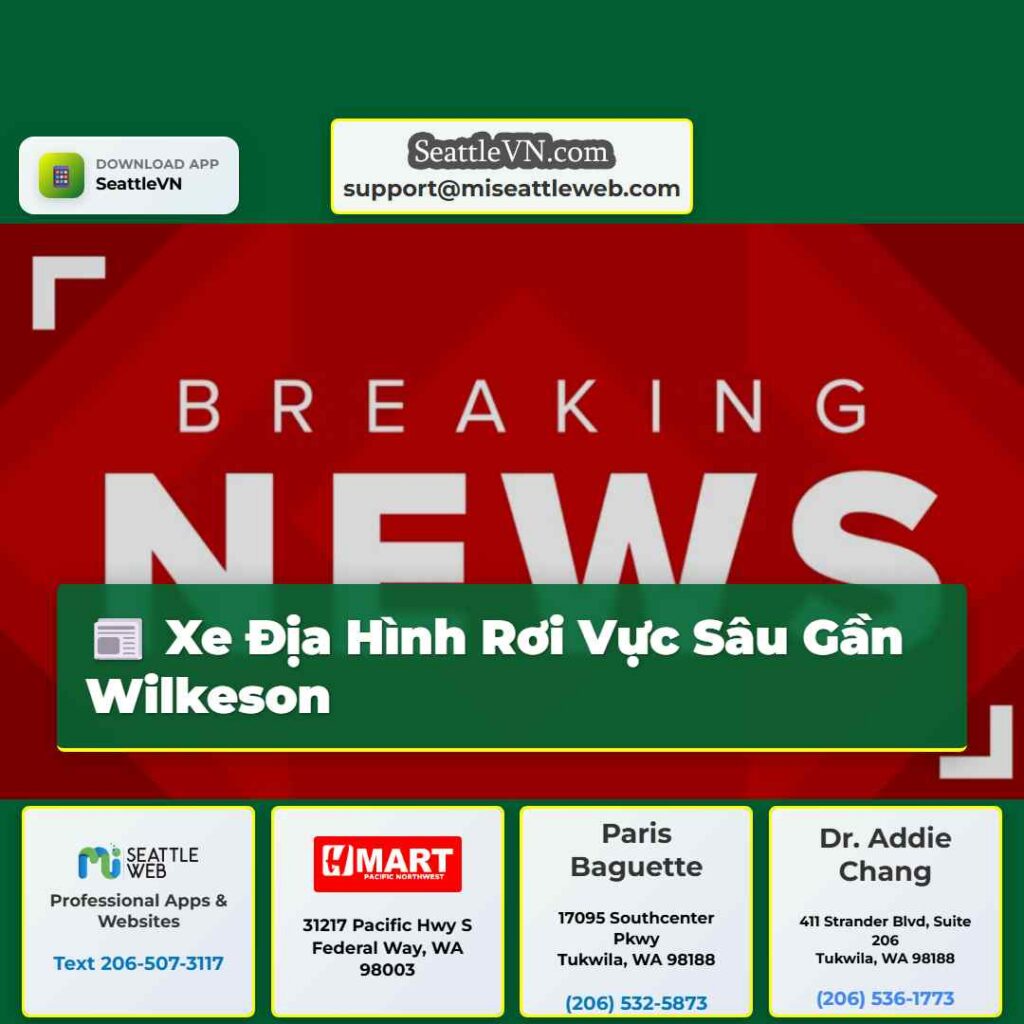 Xe Địa Hình Rơi Vực Sâu Gần Wilkeson