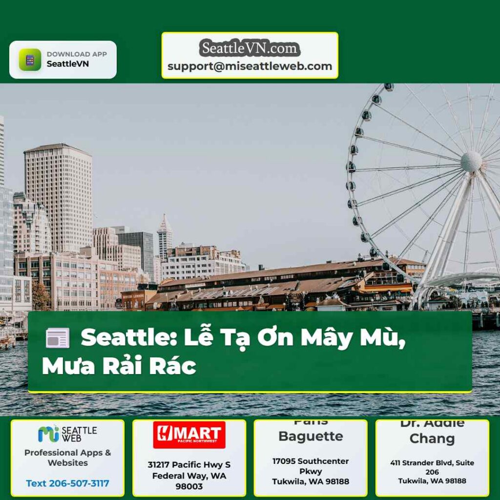 Seattle: Lễ Tạ Ơn Mây Mù, Mưa Rải Rác