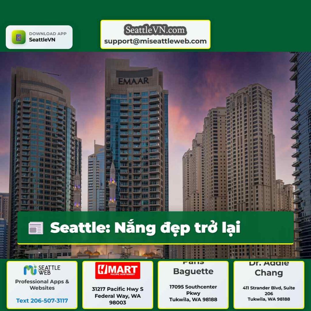 Seattle: Nắng đẹp trở lại