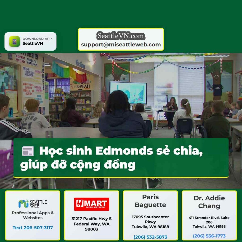 Học sinh Edmonds sẻ chia, giúp đỡ cộng đồng