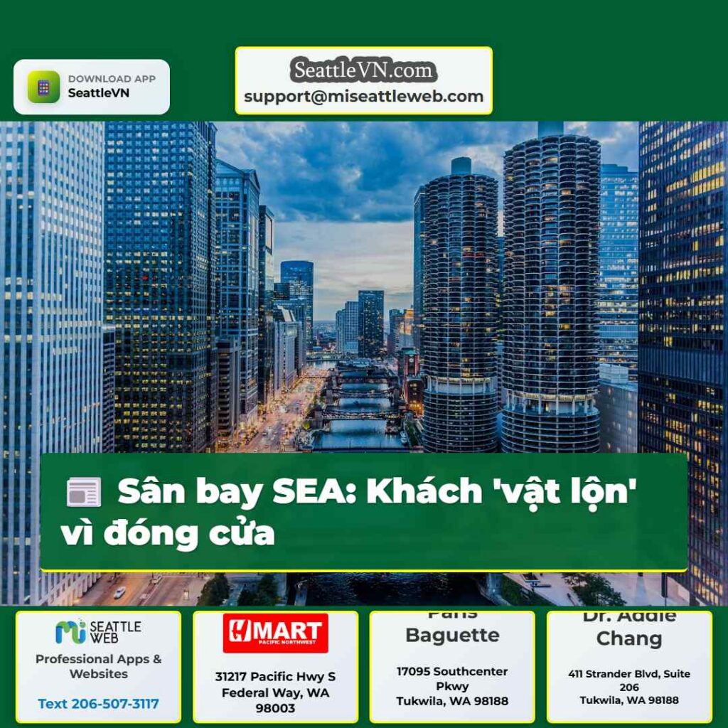 Sân bay SEA: Khách 'vật lộn' vì đóng cửa