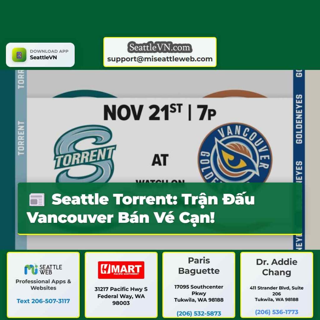 Seattle Torrent: Trận Đấu Vancouver Bán Vé Cạn!