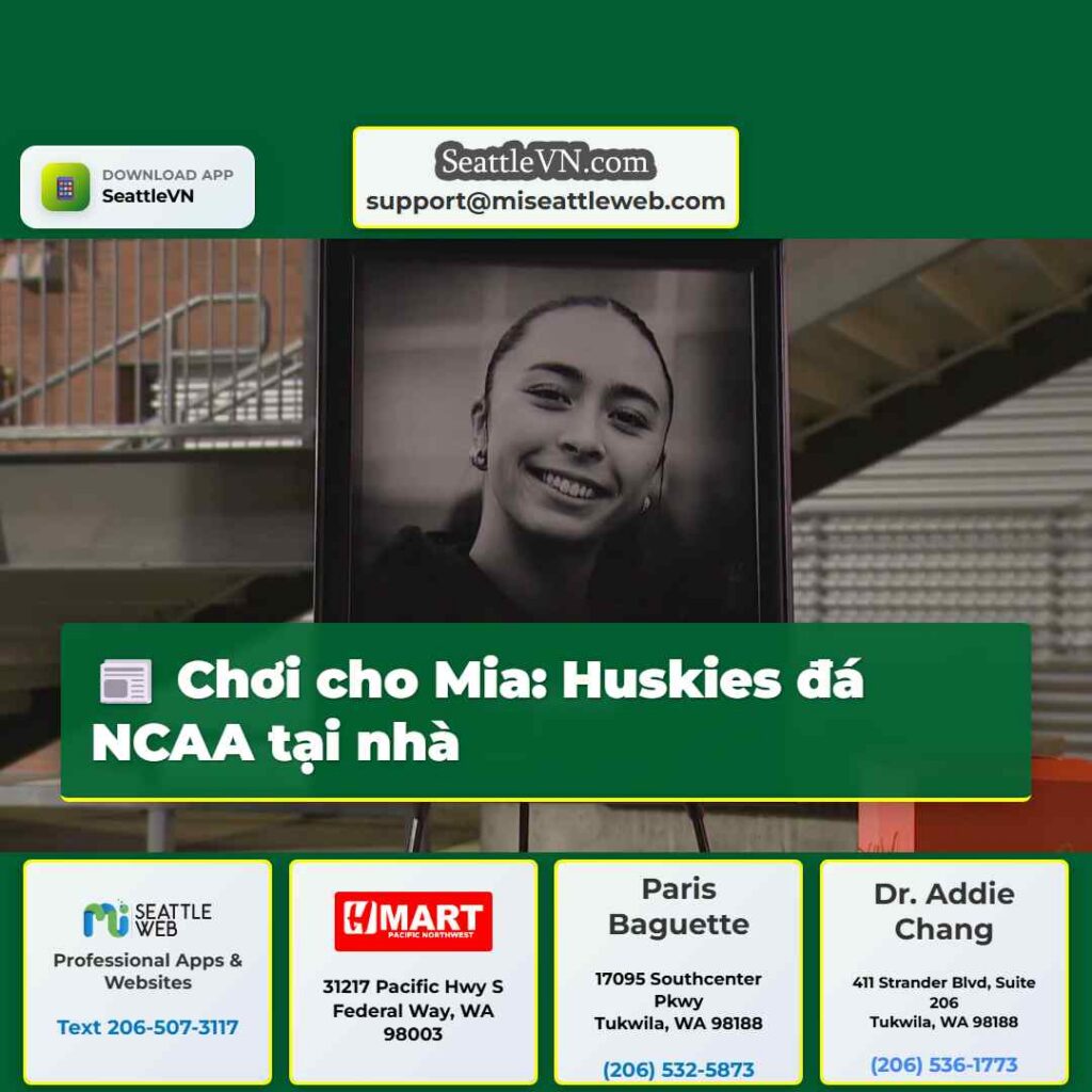 Chơi cho Mia: Huskies đá NCAA tại nhà