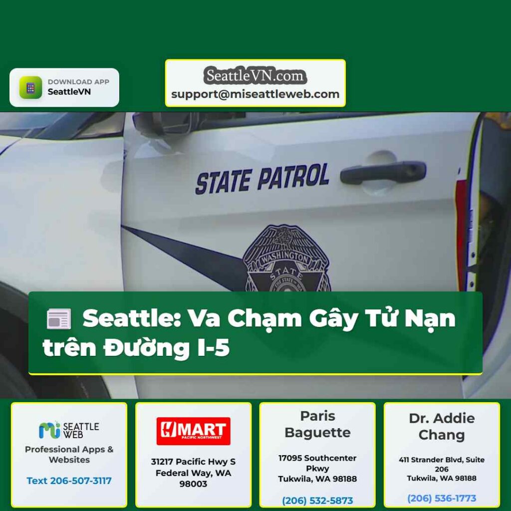 Seattle: Va Chạm Gây Tử Nạn trên Đường I-5