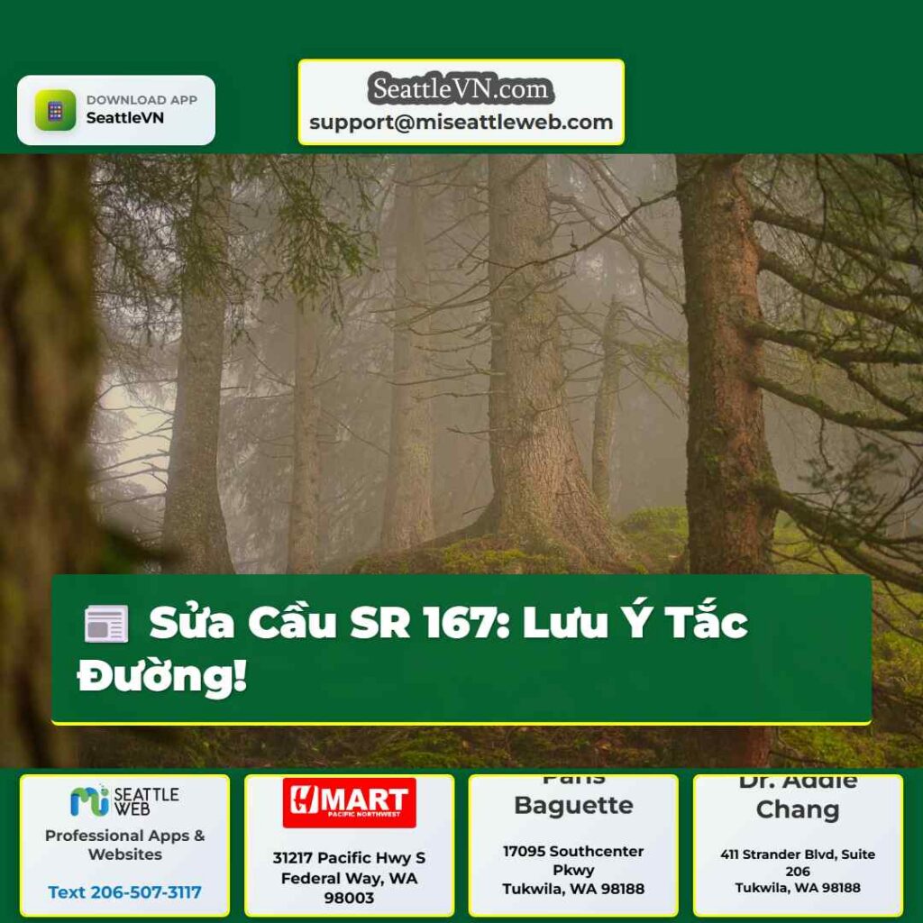 Sửa Cầu SR 167: Lưu Ý Tắc Đường!