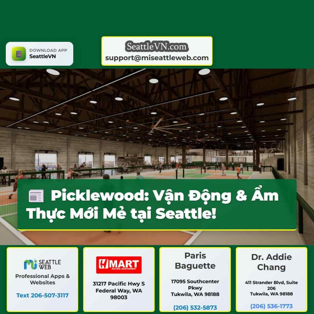 Picklewood: Vận Động & Ẩm Thực Mới Mẻ tại Seattle!