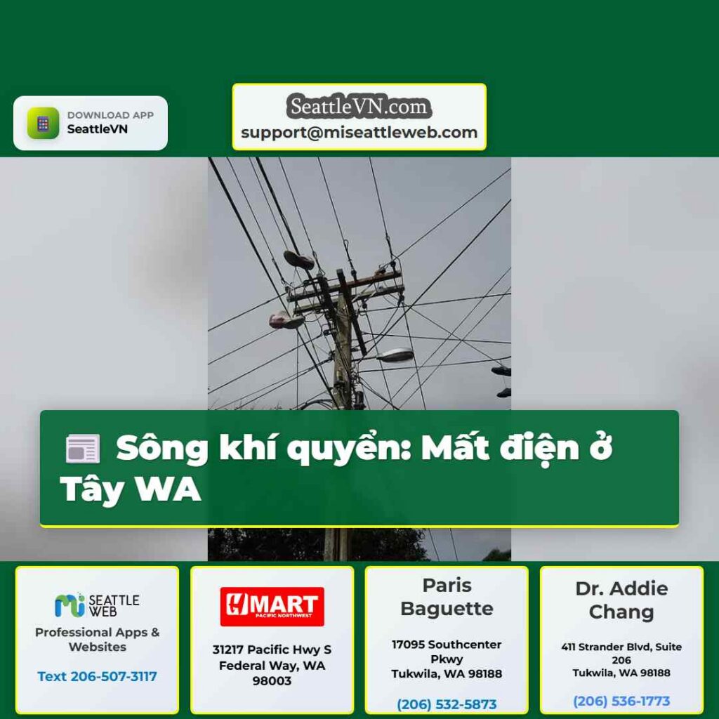 Sông khí quyển: Mất điện ở Tây WA