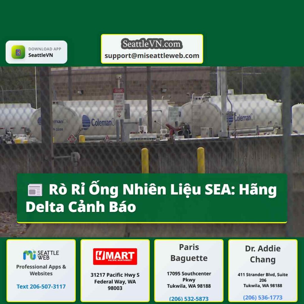 Rò Rỉ Ống Nhiên Liệu SEA: Hãng Delta Cảnh Báo